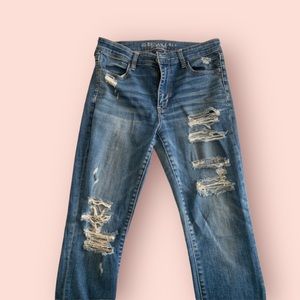 American Eagle Super Stretch Distressed Skinny Jeans✨